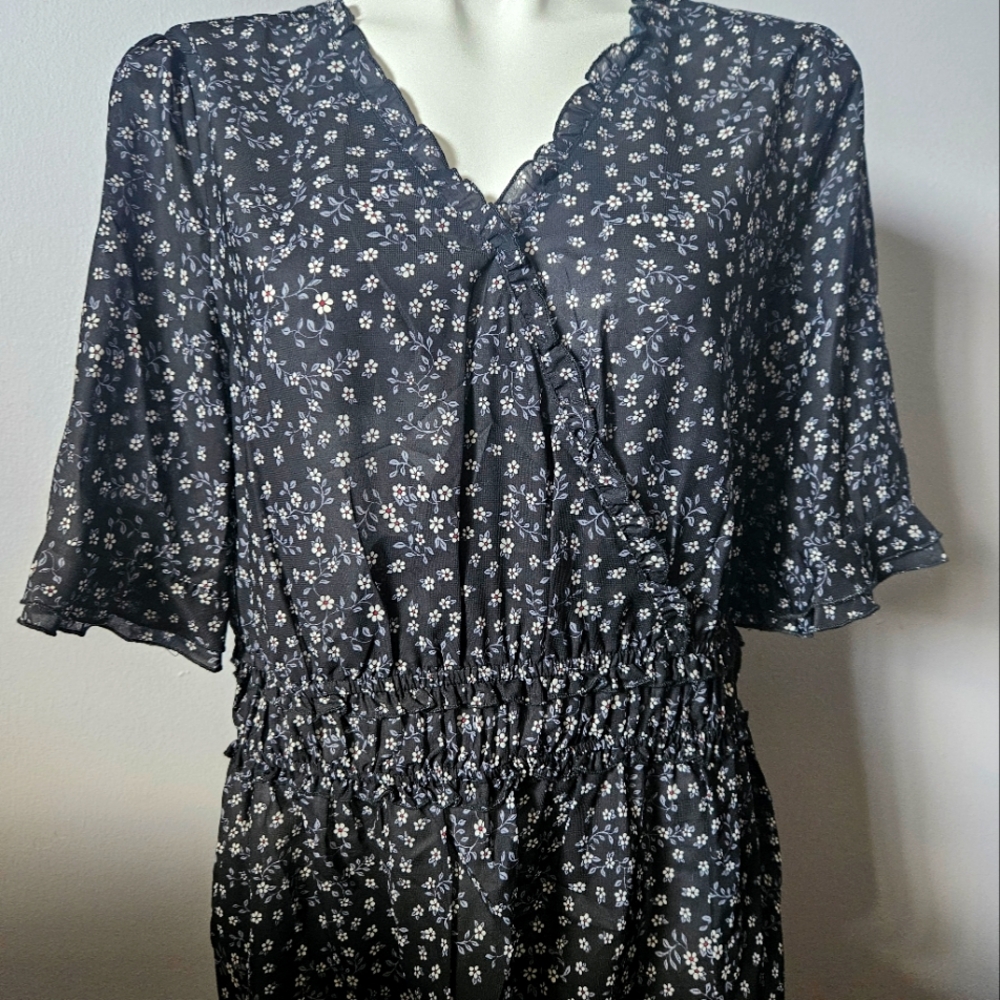 Neiman Marcus Black and White Floral Fabric